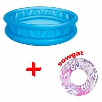 Intex çagalar üçin çişirilýän howuz, 188 х 46 sm, (58431)