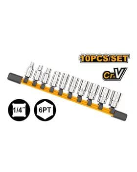 Набор головок 1/4" из 10 шт.