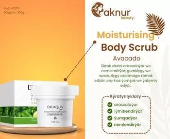 Bioaqua Awokado bilen bedeniň skraby we bedeni nemlendiriji  100g