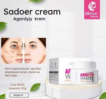 SADOER derini ýagtylandyrýar agardýar ýalpuldawyk berýär elastik we tekiz edýär 50 gr