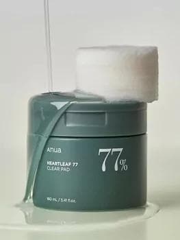 ПЭДЫ ДЛЯ ЛИЦА HEARTLEAF 77% CLEAR PAD 160ML*70EA (ANUA)