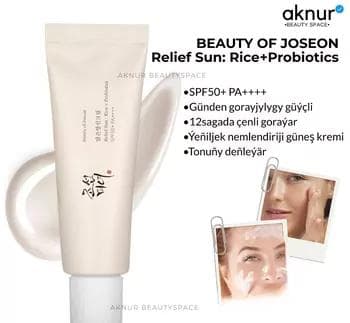 BEAUTY OF JOSEON günden goraýjy krem probiotikli Relief Sun Rice+Probiotics SPF50+ РА++