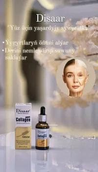 Disaar Collagen ýüz üçin syworotka agardyjy we ýagtylandyryjy 30 ml