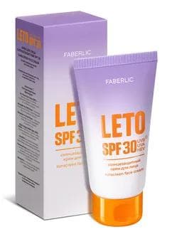 Ýüz üçin gün kremi SPF 30 Leto. 54 g. 50 ml. 12083