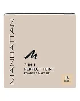Пудра компактная - Manhattan 2 in 1 Perfect Teint Powder & Makeup №16