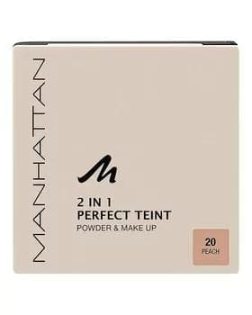 Пудра компактная - Manhattan 2 in 1 Perfect Teint Powder & Makeup №20