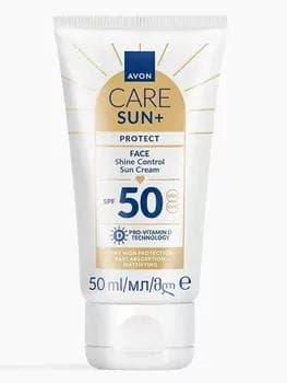 Matlaýjy günden goraýjy krem AVON Care ýüz üçin Sun + Shine Control SPF 50, 50 ml