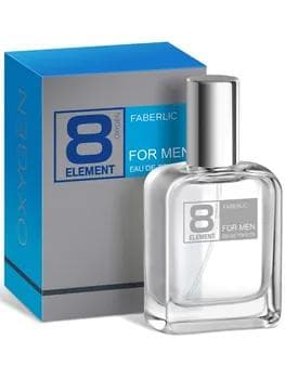 Eau de Toilette 8 Element Faberlic 3242, 35 ml, Erkekler üçin
