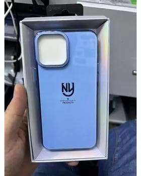Iphone 13 pro Max NY metal ring protection case BLUE