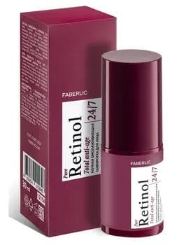 Retinol 24/7 Gijeki janlandyryjy ýüz serumu Faberlic 12154, 30 ml