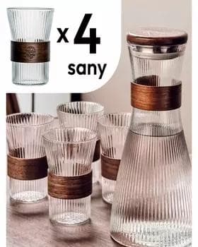 Grafin 1500ml +4 bokal komplekt