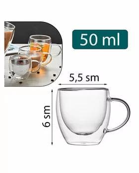Stakan 50ml reňksiz tutawaçly