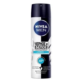 Antiperspirant Nivea Men "Göze görünmeýän gorag ak we gara" Fresh 150 ml
