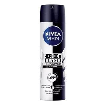 Antiperspirant Nivea Men "Göze görünmeýän gorag ak we gara" Original 150 ml