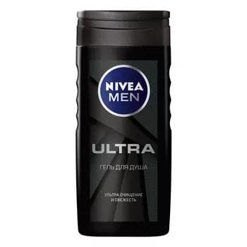 Duş geli Nivea Men "Ultra" ultra arassalaýjy we serginlik 250 ml