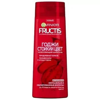 GARNIER Fructis şampun Godji Bek reňk Berkidiji Polifenolly we godji ir-iýmişli reňklenen we melirlenen saçlar üçin, 250 ml