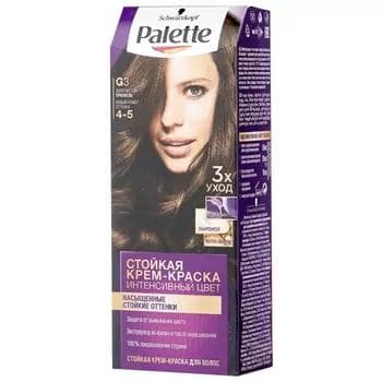 Saç üçin krem-kraska Palette G3 (4-5) - Altyn öwüşginli trýufel, 50 ml