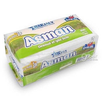 Asman el-ýüz üçin desmal, 100 sany