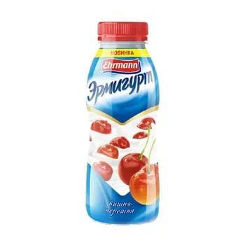 Içilýän ýogurt Эрмигурт ülje we çereşnýa 1,2%,420 gr