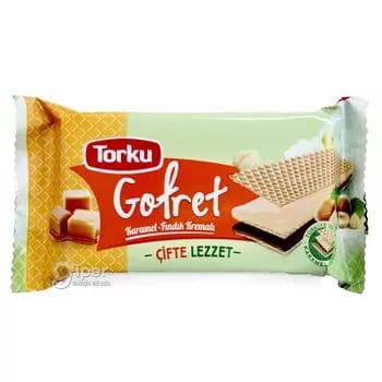 Wafli Torku hozuň goşa tagamy bilen karamelli krem, 40 gr