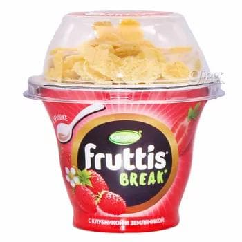Ýogurt Fruttis Break klubnika we ýertudanaly 2,5%, 175 gr