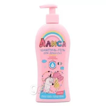 Şampun-duş geli "Алиса" 2in1 ýumşak arassalamak, 350 ml