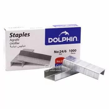 Stepler üçin skoba №24/6 DOLPHIN polatdan, 1000 sany