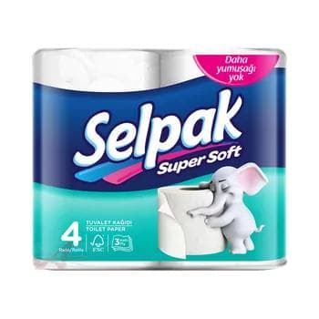 Hajathana kagyzy Selpak Super Soft, 3 gatly, 4 rulon