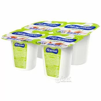Ýogurt "Нежный" ýeňil şetdaly şiresi bilen, 0.1%, 95 gr