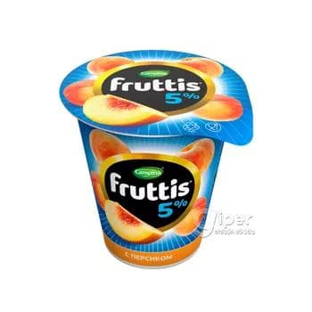 Ýogurt "Fruttis" kremli şetdaly 5.0%, 290 gr