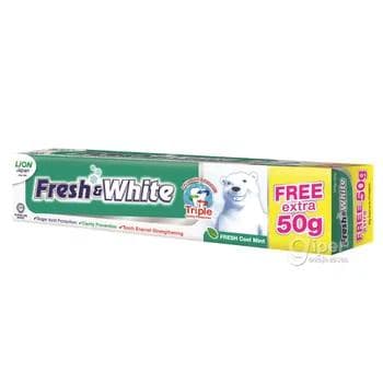 Зубная паста "Fresh & White" Свежая прохладная мята, 225г + 50г
