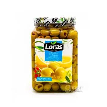 "Loras" оливки зеленые без косточки, 2250 г