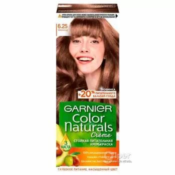 GARNIER Color Naturals saç üçin durnukly iýmitlendiriji krem-kraska, 6.25 Şokolad
