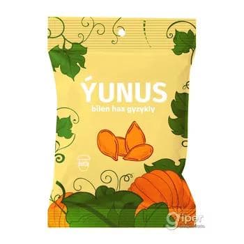Kädi çigidi gowrulan "Ýunus" duzly, 30 gr