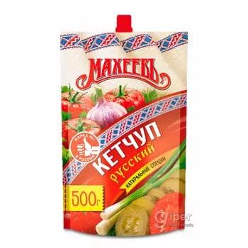 "Махеевъ" ketçup "Русский" tebigy ysly goşundylar, 500 gr