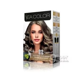 Saç üçin boýag krem "Sea Color" 8.1 Açyk kül-mele