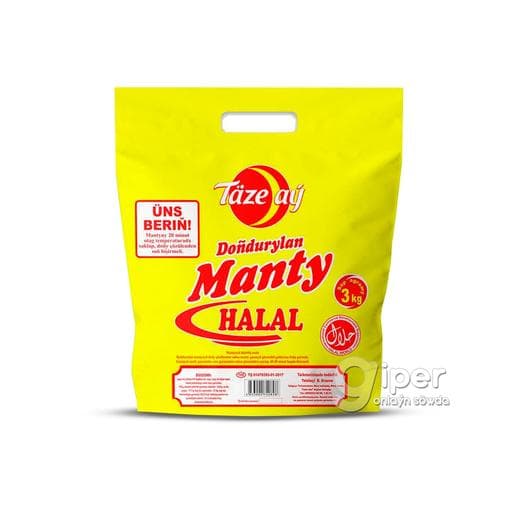 Göle etinden üwelen manty "Täze Aý" çekimleýin, 1 kg (±30 gr)
