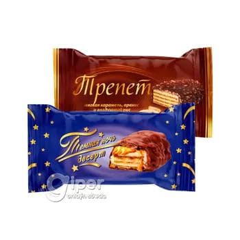 Şokolad örtükli süýjüler Невский кондитер "Темная ночь" desert, 250 gr (±10 gr)