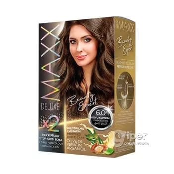 Saç üçin boýag krem Maxx Deluxe, 6.0 gara-saryýagyz