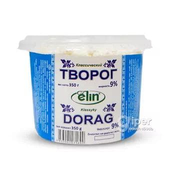 Творог "Elin" 9.0% жирности, 250 г