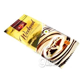 Şokolad Täze aý "Weekend" Ak we gara, 80 gr