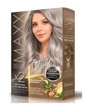 MAXX DELUXE  Saç boýagy 100 ml № 0.02 titanyum gri