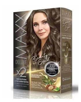 MAXX DELUXE  Saç boýagy 100 ml № 7.11 yogun kullu kumral