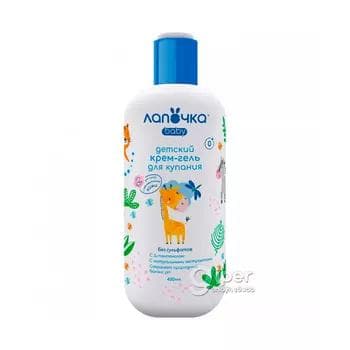 Çagany suwa düşürmek üçin krem geli "Лапочка" 400ml
