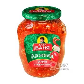 Ajika "Дядя Ваня" çili burçly, 370 ml