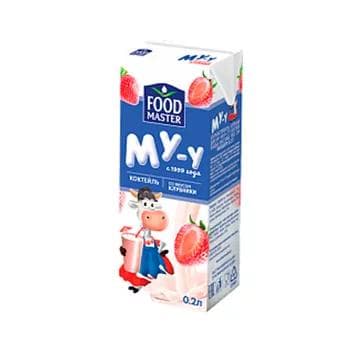 Süýtli kokteýl Food Master Mu-u ýertudana tagamly, 0,2L