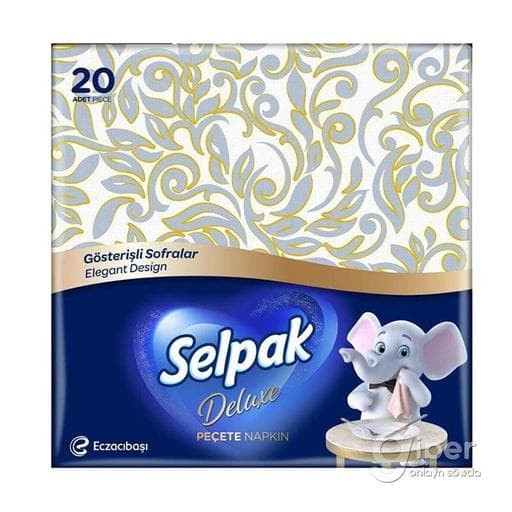 Aşhana kagyzy Selpak "Deluxe" 3 gatly, 20 sany