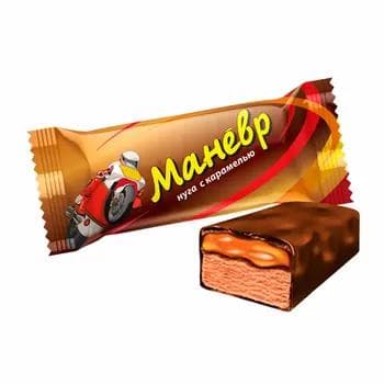 Süýji Невский кондитер "Маневр" karamelli nuga bilen, 250 gr (±10 gr)
