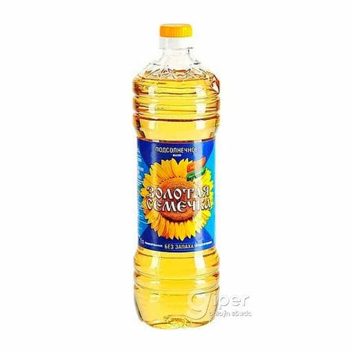 Günebakar ýagy "Золотая семечка" 1 lt