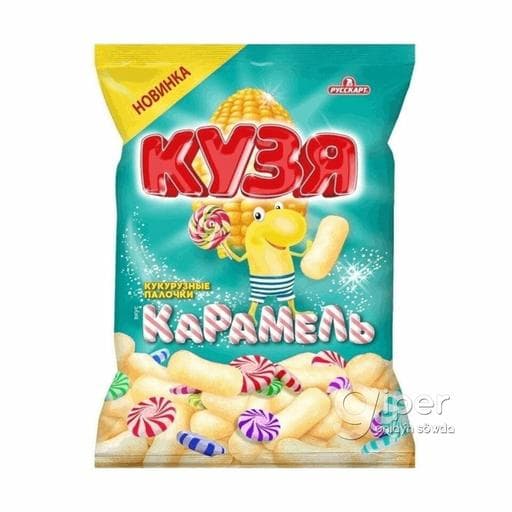 Süýji mekgejöwen taýajyklary Кузя "Лакомкин" karamel tagamly 100 gr